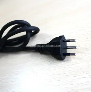 Brazil plug Inmetro AC rubber power cord 250V Cable H03VVH2-F H05VVH2-F