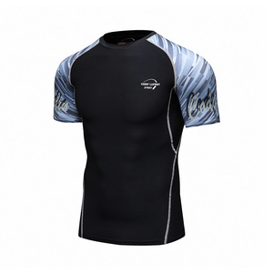 <span class=keywords><strong>Rashguard</strong></span> MMA BJJ personnalisé pour hommes, vêtements de sport en spandex, tissu respirant à compression, vêtements de natation sublimés, design personnalisé - Product Image 2