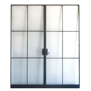Grille de porte en fer forgé de style américain à dessus plat, design moderne, belles photos de fenêtres en fer - Product Image 1