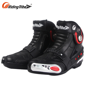 Di alta Qualità Bianco Sportbike Calzature <span class=keywords><strong>Da</strong></span> <span class=keywords><strong>Corsa</strong></span> A Cavallo di Mens Breve <span class=keywords><strong>Bici</strong></span> Del Motociclo Stivali - Product Image 3