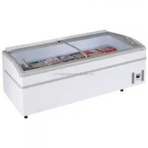 Walk In Cooler Freezer Curved Sliding Glass Door For Chest Freezer And Ice Cream Freezer