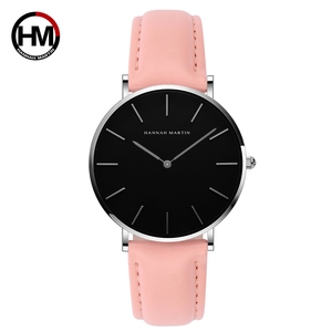 Hannah Martin Custom Logo <span class=keywords><strong>orologio</strong></span> al quarzo da <span class=keywords><strong>donna</strong></span> 36mm quadrante <span class=keywords><strong>nero</strong></span> semplice Design di lusso <span class=keywords><strong>orologio</strong></span> da polso da <span class=keywords><strong>donna</strong></span> di piccole dimensioni <span class=keywords><strong>orologio</strong></span> minimalista - Product Image 5