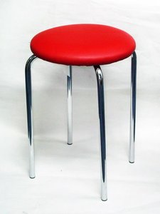 เก้าอี้หนังพีวีซีสีขาวทรงกลม - Product Image 4