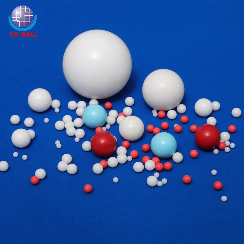 Ex-stock 10mm 12mm 14mm 16mm delrin ball solid pom piccole sfere di plastica bianche per giocattoli