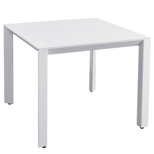Moderno Blanco 5 piezas Patio Café Comedor Muebles Jardín al aire libre Porche <span class=keywords><strong>Mesa</strong></span> de aluminio <span class=keywords><strong>y</strong></span> <span class=keywords><strong>sillas</strong></span> de <span class=keywords><strong>4</strong></span> plazas Set - Product Image 2