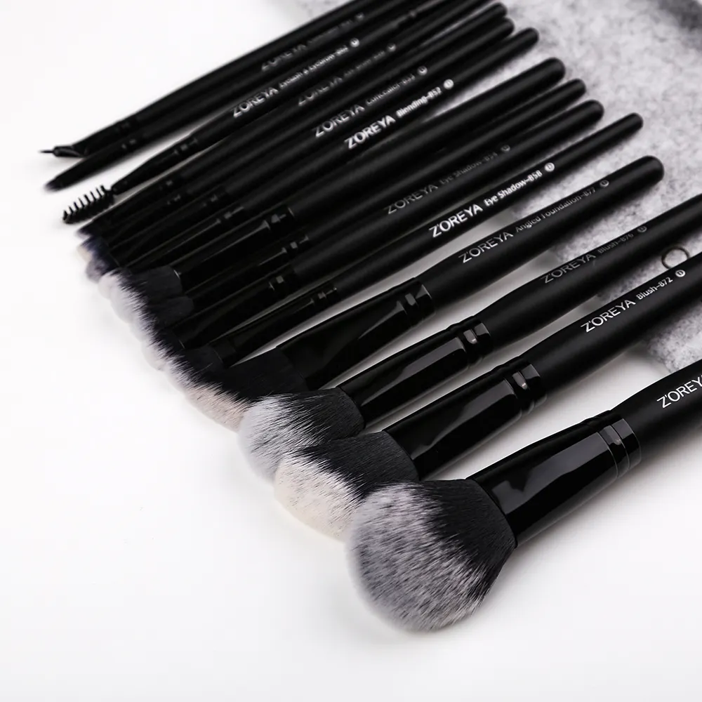 Professional Make Up Brushes Goat Hair Best Material Cheapest Tools Plastic Handle Glitter Powder Cosmetic Makeup Brush Set