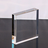 Cube en acrylique transparent solide 20 mm clair Base d'affichage 4x4 cm Bloc d'affichage en PMMA