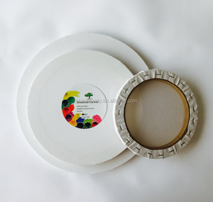 Stretched Artist <strong>Round</strong> Shape Wooden Frame Blank <strong>Canvas</strong> for Painting - Product Image 2