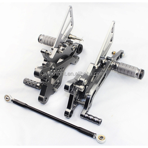 Set de repose-pieds arrière réglables CNC, appui-pieds pour Honda, Yamaha, Suzuki, Kawasaki, Ducati et Triumph, pièces - Product Image 2