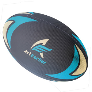 ActEarlier Thể Thao Hàng Hóa Đội Đào Tạo Tùy Chỉnh Thiết Kế Khuyến Mại Mini Rugby Balls Xanh Trắng Đen - Product Image 5