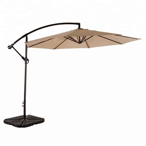 Grand parasol déporté en aluminium incurvé de luxe Grand Patio, parasol cantilever romain haut de gamme - Product Image 1