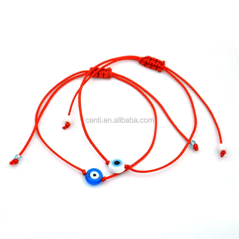 Bracelet porte-bonheur pendentif turc, perle réglable couleur rouge, bijou d'amitié, pour la Promotion, bon marché