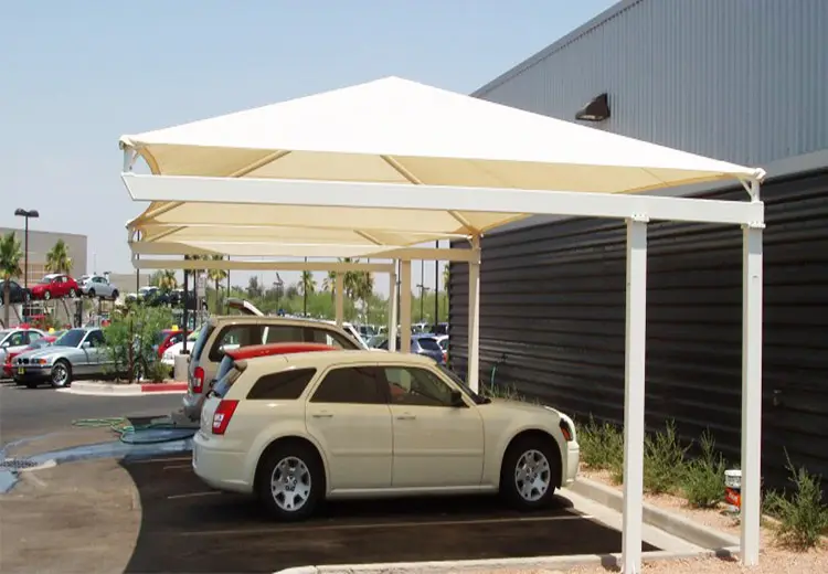 Пользовательская Мода HDPE автостоянки Солнцезащитная ткань для гаража автомобиля навес