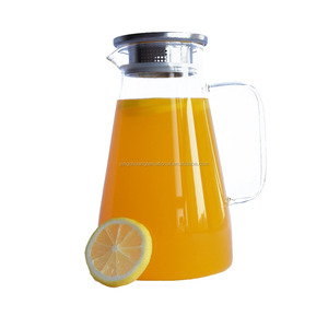 Grande Capacité Vente Chaude Pichet En Verre Glacé Thé Boissons <span class=keywords><strong>Carafe</strong></span> <span class=keywords><strong>Cruche</strong></span> D'eau 2000 ml - Product Image 2