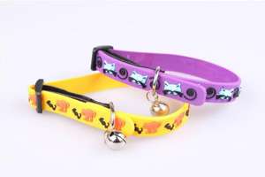 Colorido de silicona pequeño perro Collar de gato con Jingle Bell - Product Image 6