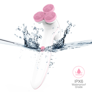 Cepillo eléctrico sónico de silicona para limpieza facial, cepillo de silicona para limpieza facial, repuesto de cabeza 3D, resistente al agua, nuevo - Product Image 5