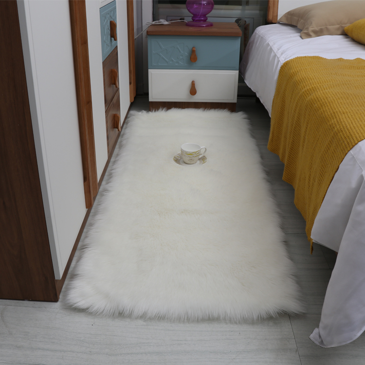 New popular sheepskin faux rug bedroom lamb fur carpets