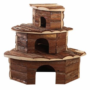 บ้านกรงหนูทำจากไม้สนธรรมชาติปลอดสารพิษ,บ้านกระท่อมสำหรับกระต่ายหนูตะเภา - Product Image 3