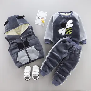 Produtos de venda quente infantil bonito do bebê recém-nascido roupas conjuntos de roupas de inverno para crianças