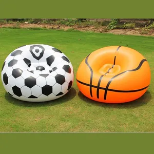 Sofa Tiup Motif Kartun untuk Sepak Bola/Basket, Sofa Malas Udara Modis Buruk, Kursi Sofa Tiup untuk Anak Laki-laki