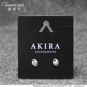 Cartes d'affichage de boucle d'oreille imprimées de bijoux en plastique avec LOGO personnalisé