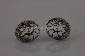 Gemstone inlay tiny Sterling 925 silver & shape pendant