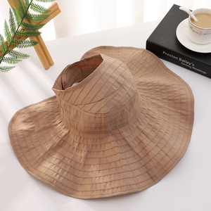 New Style <strong>Holiday</strong> Beach Wide Brim Foldable Sunscreen Anti-UV Sun protection Women Visor <strong>Hat</strong> - Product Image 5
