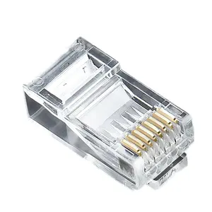 High Quality Transparent Internet Cable Connection Pass Through EZ Type RJ45 Connector