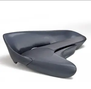 Conjunto de sofás de cuero para sala de estar, <span class=keywords><strong>muebles</strong></span> para el hogar, con forma de Luna, sistema de media luna - Product Image 1