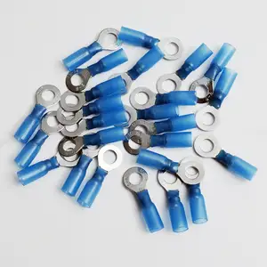 100 PCS 16-14 termorretráctil conector de cable aislado anillo Ojo de terminales de crimpado