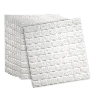 Self Adhesive 3D Foam Oblique Brick Vinyl Wallpaper Walls Gray Wallpaper Walls