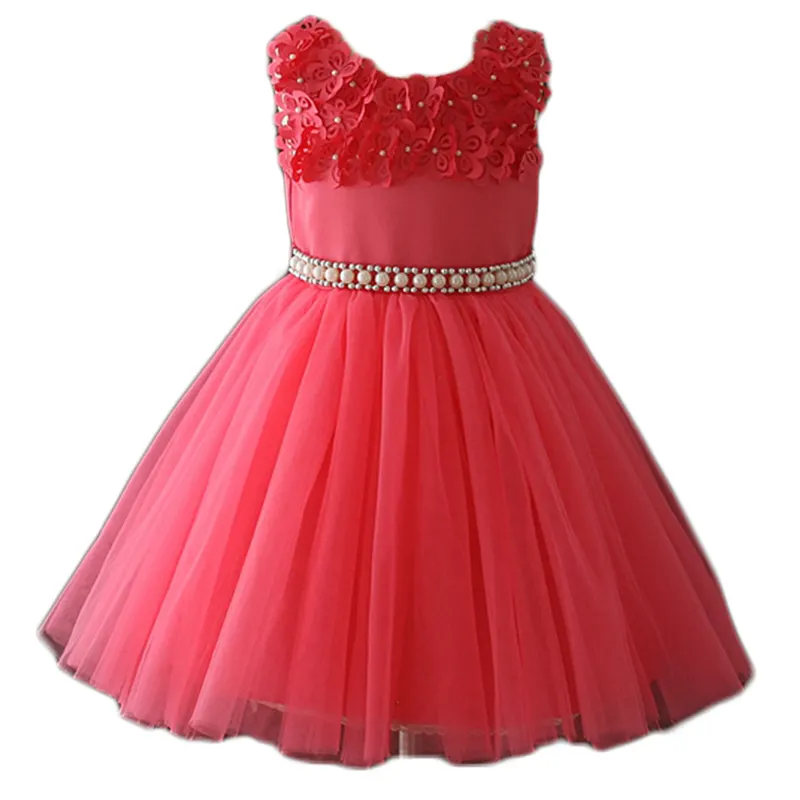 Latest one piece sequins flower girl party summer halloween dresses for girls of 7 year old