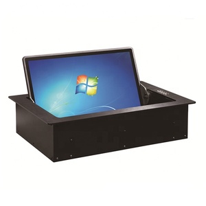 15.6inch cơ giới Flip-up LCD cho màn hình thang máy bàn LCD <span class=keywords><strong>Monitor</strong></span> Lift Hidden cho hội nghị Video hệ thống - Product Image 1