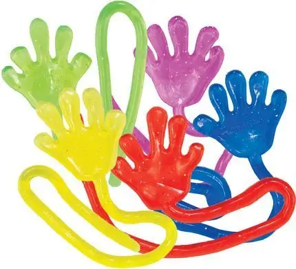 Dedos pegajosos, Juguetes Divertidos, Wacky Fun Stretchy Glitter Sticky Hands Party favores fiestas de cumpleaños juguetes para niños