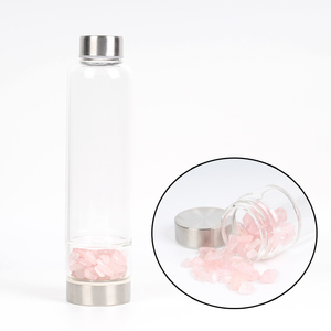 Pierres précieuses Cristal de quartz clair Bouteille d'élixir Graviers pour cadeau - Product Image 3