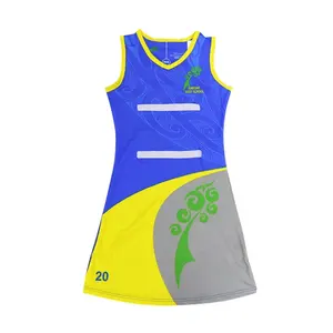 Vestido de netball personalizado, uniforme de netball de novo design personalizado