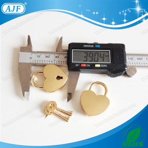 Ajf Mini Vàng Ổ Khóa Tình Yêu Trái Tim Khóa & Key Cho Hành Lý & Túi Xách - Product Image 5
