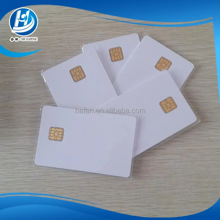 Contact AT45DB041/AT88SC3216/EMTG97 Chip Blank White Plastic CPU Card