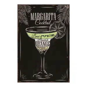 Margarita Vintage Metalen Bord Custom Schilderen Garage Klassieke Kamer Pub Cafe Bar Party Decor Art Antieke Ijzeren Schilderen