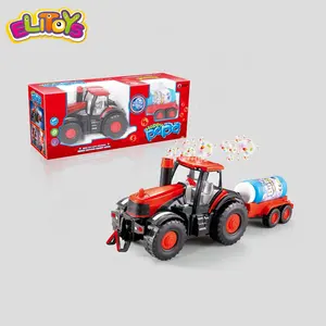 Tractor de granja que sopla burbujas con luces y sonido