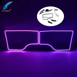 עבור דודג 'ram חלקי led פנס rgb צבע שינוי הילות טבעות ערכות עבור דודג' Ram OEM מקרן מתאר 2013- 2017