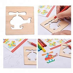 Ensemble de pochoirs d'art pour enfants avec stylo aquarelle, étui de transport, crayon, modèle de pochoir de peinture pour enfants - Product Image 6