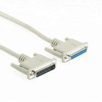 Câble DB25 mâle vers femelle 25 broches pour imprimantes informatiques - Chargement et transfert de données 1,5 m Gris Cuivre+PVC