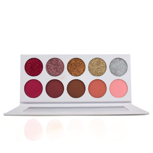 Sombra de ojos con purpurina impermeable de alto pigmento de etiqueta privada OEM con producto de sombra de ojos de espejo - Product Image 5