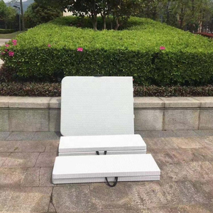 Ensemble <span class=keywords><strong>table</strong></span> <span class=keywords><strong>et</strong></span> <span class=keywords><strong>banc</strong></span> pliants en plastique pour extérieur, usage général, 72 pouces - Product Image 1