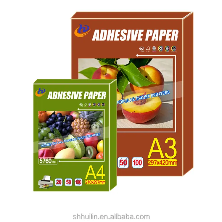 inkjet self adhesive back glossy matte transparent sticker printing photo paper 115gsm adhesive paper