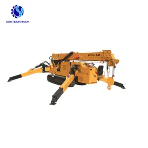 Venta al por mayor de alta calidad de la operación de la mano China 500kg 800kg 3 Ton Mini Spider Crane Maeda Mini Crane para la construcción