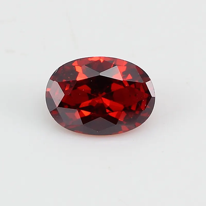 Starsgem super quality blood red synthetic loose gemstone oval garnet color Cubic Zirconia
