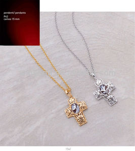 Collier Cameo fait main en argent Sterling 925, nouveau Design, fabriqué en italie, P42 cameo de 15mm - Product Image 2