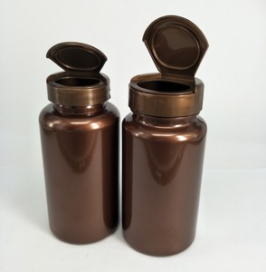 Botol kemasan suplemen kapsul obat kelas makanan hewan peliharaan berlapis warna emas & perak 200ml dengan tutup atas Flip - Product Image 5